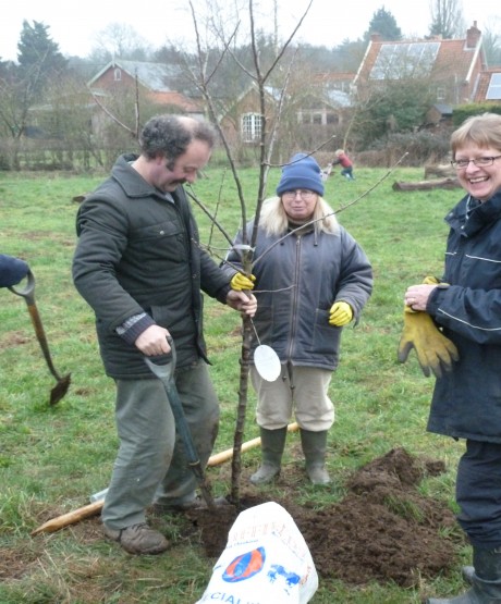 Villagers Planting Trees February 2011