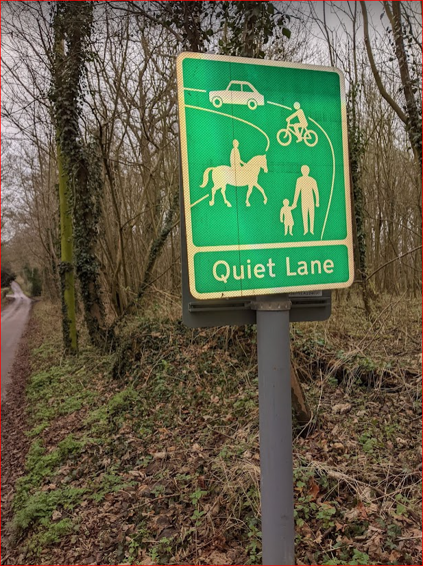 Quiet Lanes sign in Great Glemham