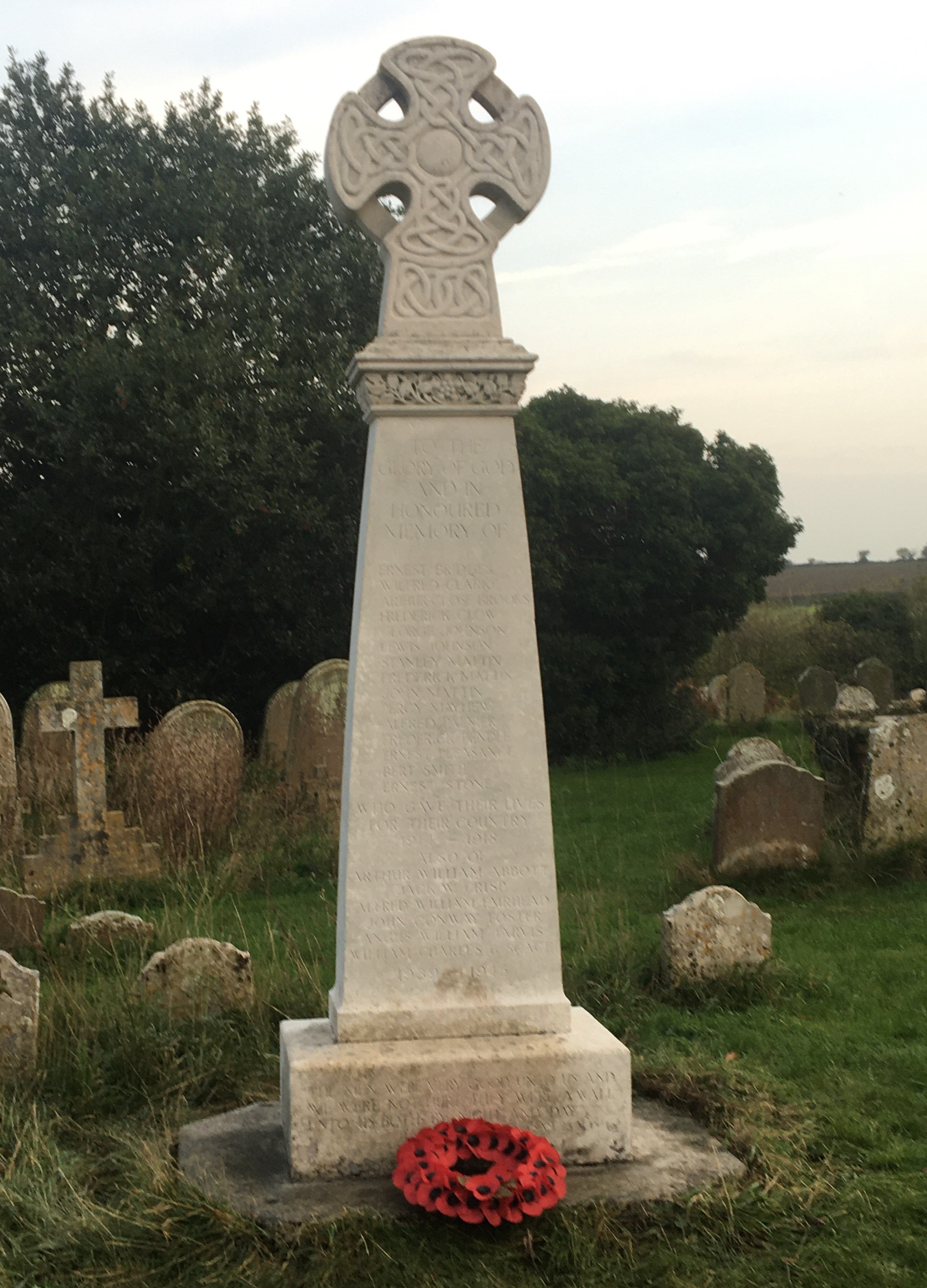 Newly cleaned War Memorial photo November 2020